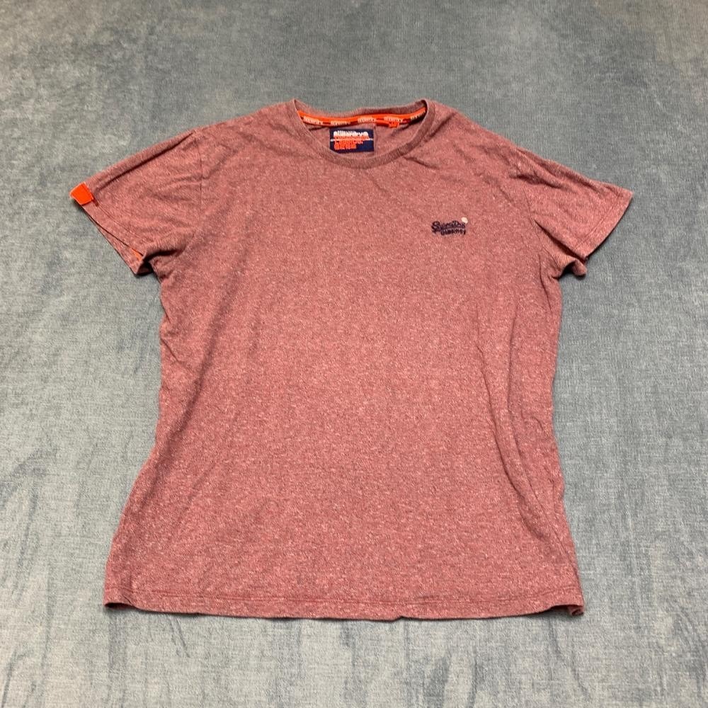 Superdry Orange Label T-Shirt Womens Medium Heather Maroon Streetwear Travel
